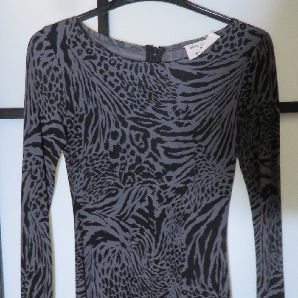 Black and Gray animal print dress